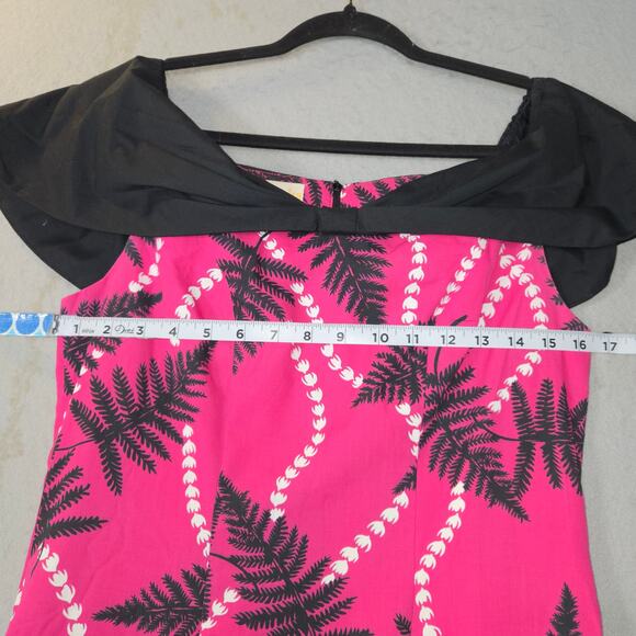 Vtg Naupaka Hawaii Size 7 Dress Off Shoulder Collar Aloha Vacation Beach Luau - Picture 10 of 15